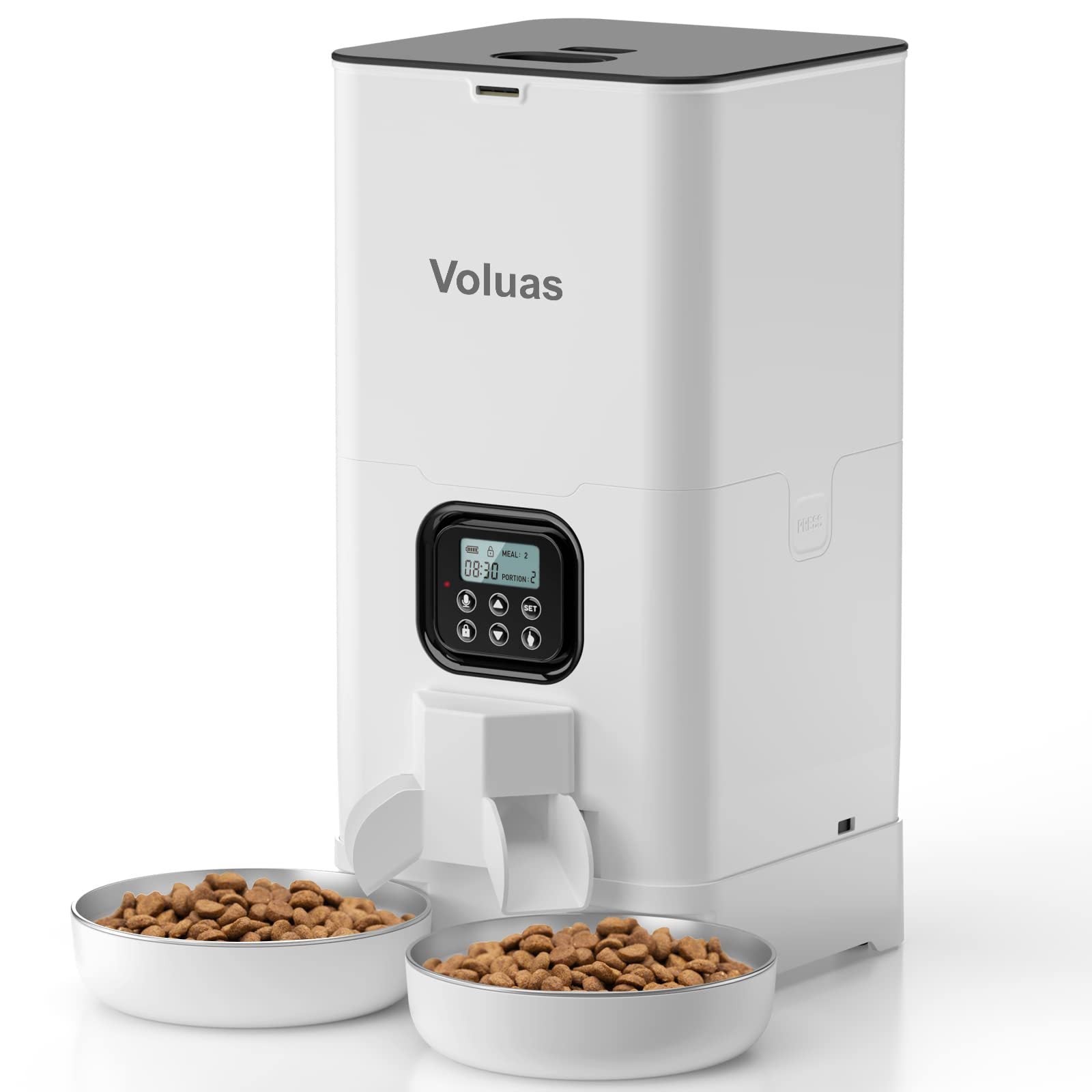 Household Pet Intelligent Automatic Double Meal Feeder - 0 - CJ - 6L white opaque double meal - EU - CJYC163724621UF