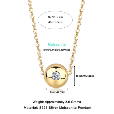 1Fortune Circulation Luxury Fashion Diamond Pendant Necklace Set With Mosan Diamond Silver Ornaments Prohibit TikTok sales - 5 - CJ