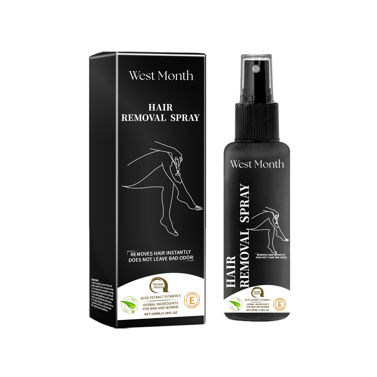 West&Month Cleansing Spray, Refreshing And Gentle Cleansing And Smoothing Body And Skin Spray All Over Armpit Hair Arms - 5 - CJ