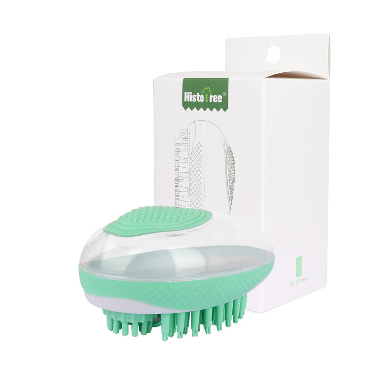 Dog Cat Bath Brush 2 - in - 1 Pet SPA Massage Comb Soft Silicone Pets Shower Hair Grooming Cmob Dog Cleaning Tool Pet Products - 0 - CJ - Green - CJYC154874603CX