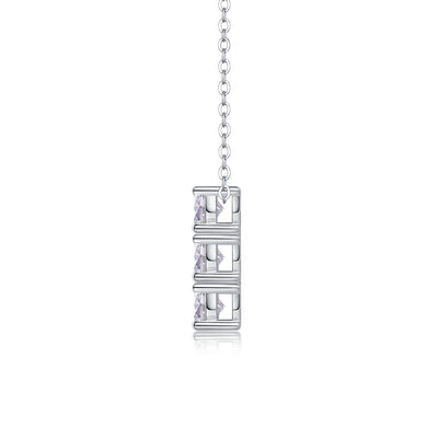 1Grand Round - A Fashionable And Luxurious Diamond Jewelry Piece Set With 0.5 - carat And 0.3 - carat Moissan Diamonds, S925 Sterling Silver And Platinum - plated Pendant Prohibit TikTok sales - 5 - cj