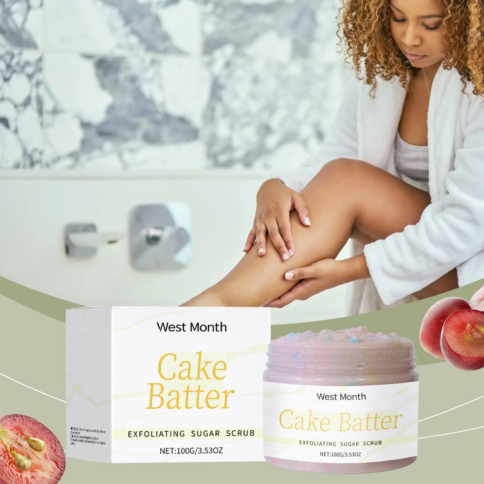 West Month Exfoliating Scrub, Gentle Exfoliating Dead Skin Hydrating Exfoliating Scrub - 5 - CJ