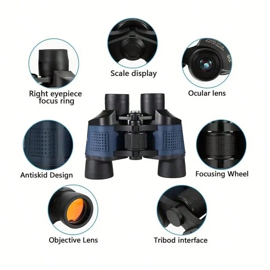 1PC Binoculars 60x60 Binoculars With Night Vision, Binoculars High - Powered Telescope Coordinate Hig - 5 - CJ