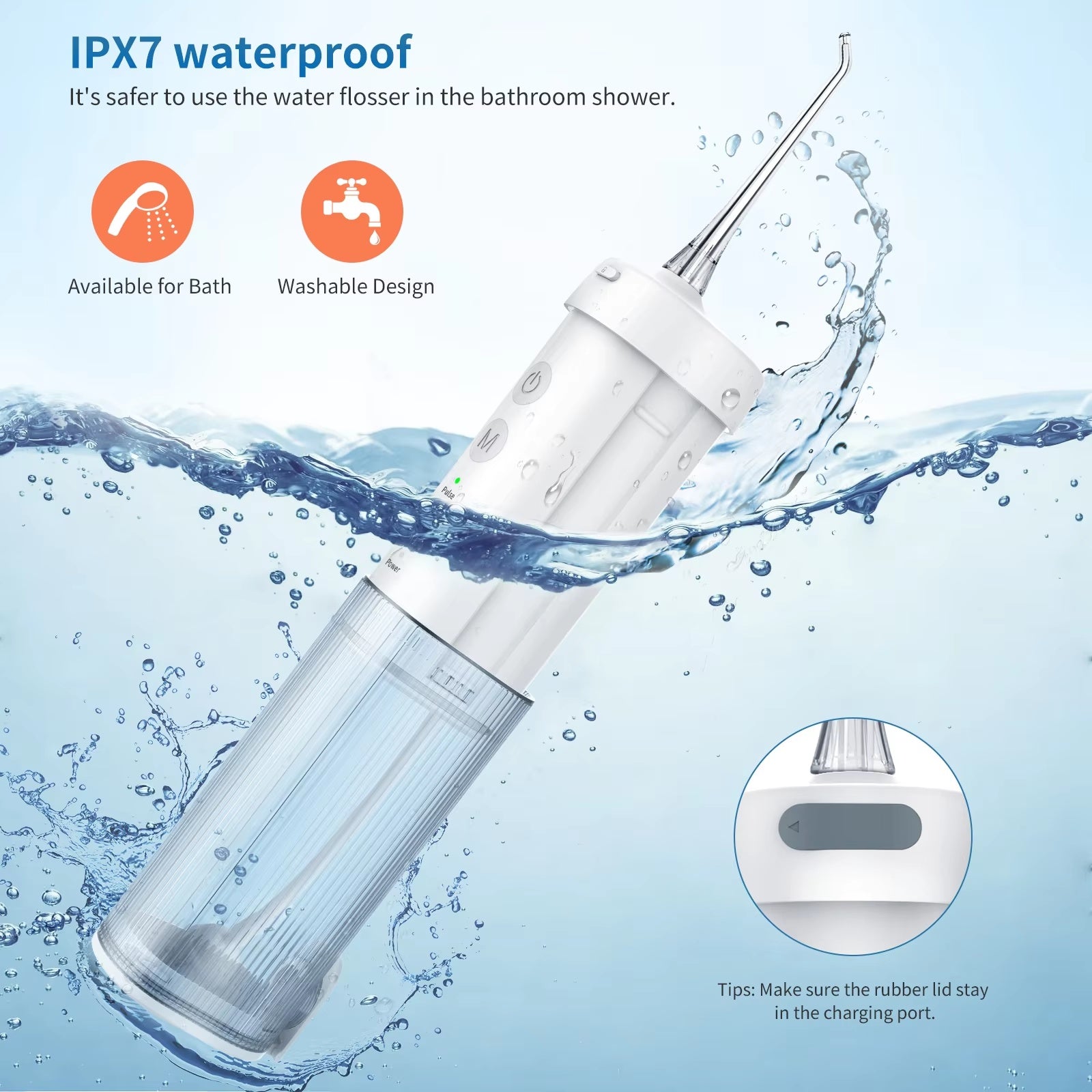 V1, Portable Water Flosser. Disinfects And Cleans Teeth - 5 - CJ