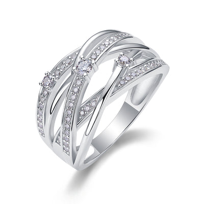 1Star Ring Diamond Ring Luxury Fashion Set Moissanite Silver Ring Prohibit TikTok sales - 5 - CJ