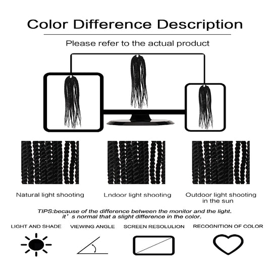 4X EZ SENEGALESE BRAID Long Crochet Braid Synthetic Hairstyle Black Burgundy Brown Ladies Box Braid Crochet Hair - 16 Inch - 5 - CJ