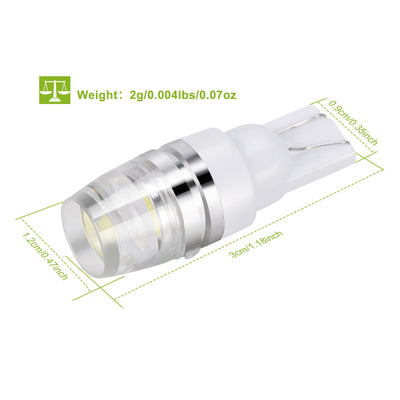10PCS T10 LED Bulbs 194 LED Lights 12V 1W 5730 Xenon White Wedge Base LED Replacement Bulbs For License Plate Parking Position Interior Lights - 5 - CJ
