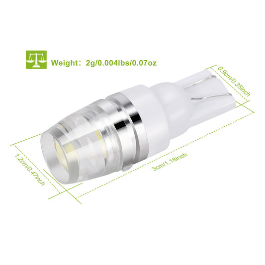 10PCS T10 LED Bulbs 194 LED Lights 12V 1W 5730 Xenon White Wedge Base LED Replacement Bulbs For License Plate Parking Position Interior Lights - 5 - CJ
