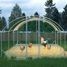 Large Chicken Coop Metal Chicken Run With Waterproof And Anti - UV Cover, Dome Shaped Walk - in Fence Cage Hen House For Outdoor And Yard Farm Use, 1 Tube Diameter, 9.84 X 19.68 X 6.56 - 5 - CJ