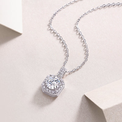 1Dawn Light - A Fashionable And Luxurious Diamond Jewelry Pendant Set With 1 - carat Moissanite S925 Sterling Silver And Platinum Plating Prohibit TikTok sales - 5 - cj