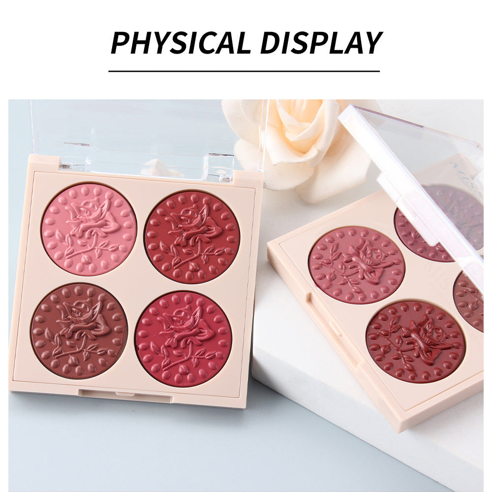 MISS ROSE 4-Color Lipstick and Gloss Palette