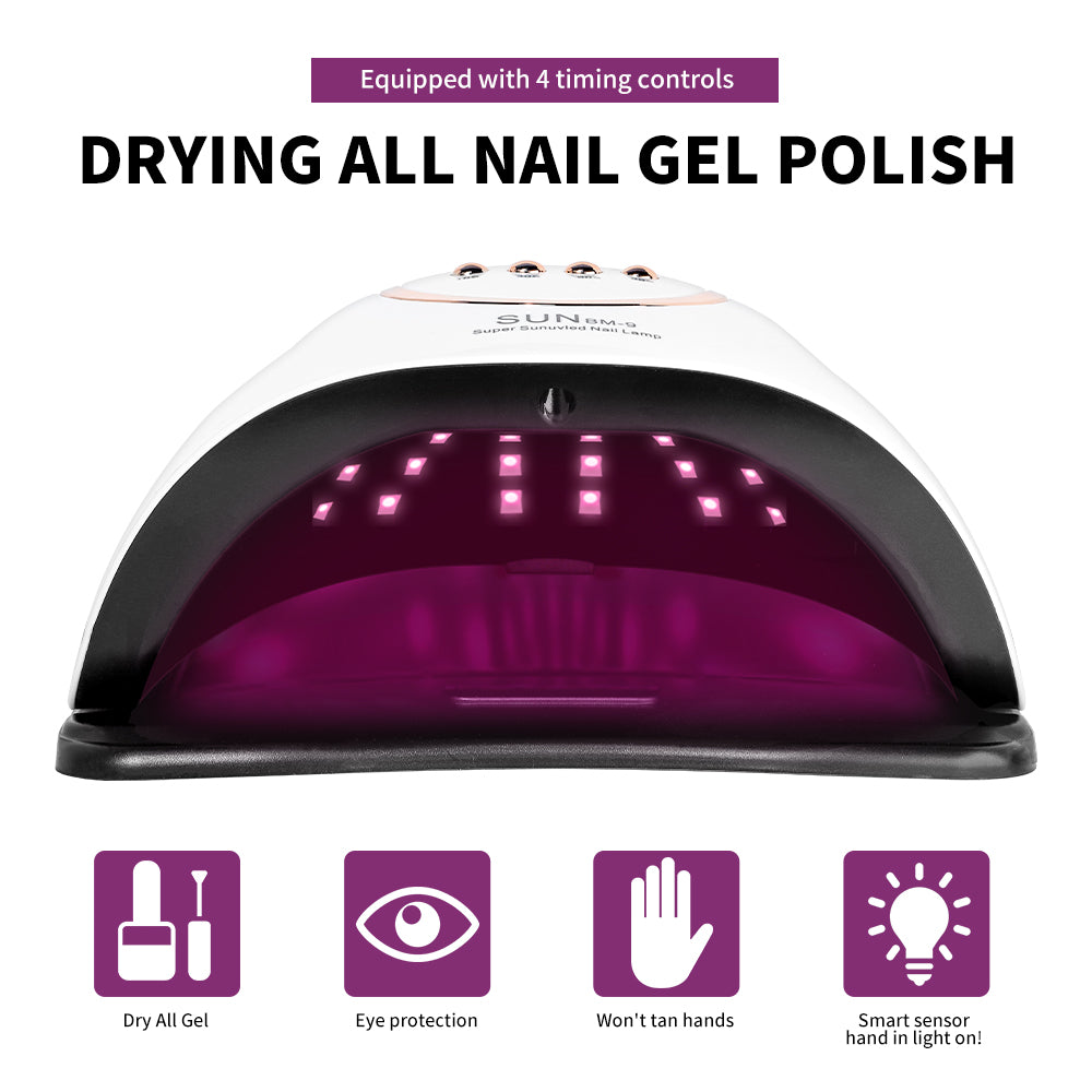 UV LED Nail Lamp, Professional Nail Dryer Gel Polish Light With 45 Beads, UV Nail Light With 4 Timer Settings, Nail Polish Curing Gel LED Dryer With Automatic Sensor, LCD Display - 5 - CJ