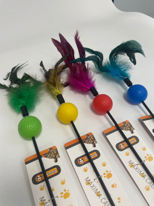 Color - changing Feather And Toy Ball Cat Teaser - 5 - CJ