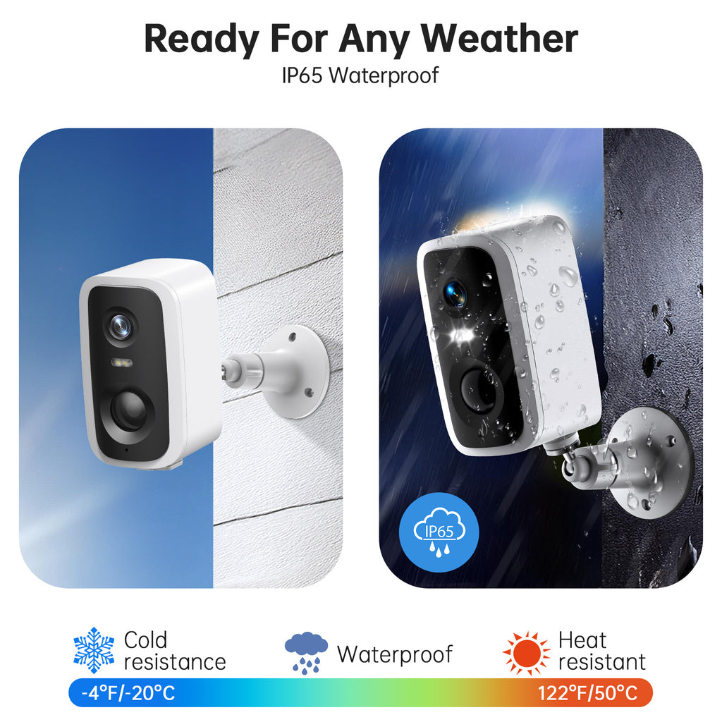 Solar Battery WIFI Camera 2K Human Detection Waterproof Mini CCTV With 5000mAh Battery With Solar Panel