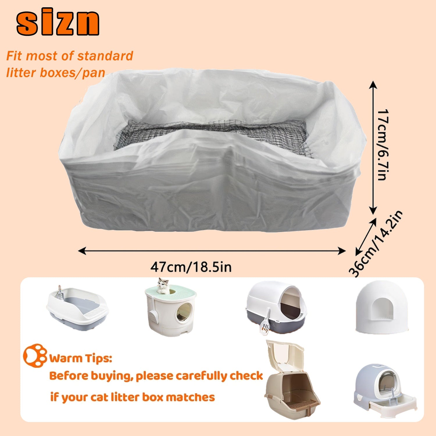 1 Pack Of 10PCS Cat Litter Filter Bags, Cat Litter Filter Bags, Reusable, Washable, Mesh Quick Sift Cat Litter, Not Dirty, EASY To Clea - 5 - cjdroshippping