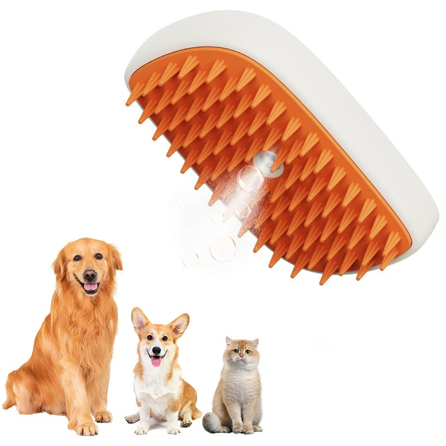 USB Rechargeable Pets Steam Brush Spray Massage Comb Pet Grooming Tools Cat Steam Comb Pet Products - 0 - CJ
