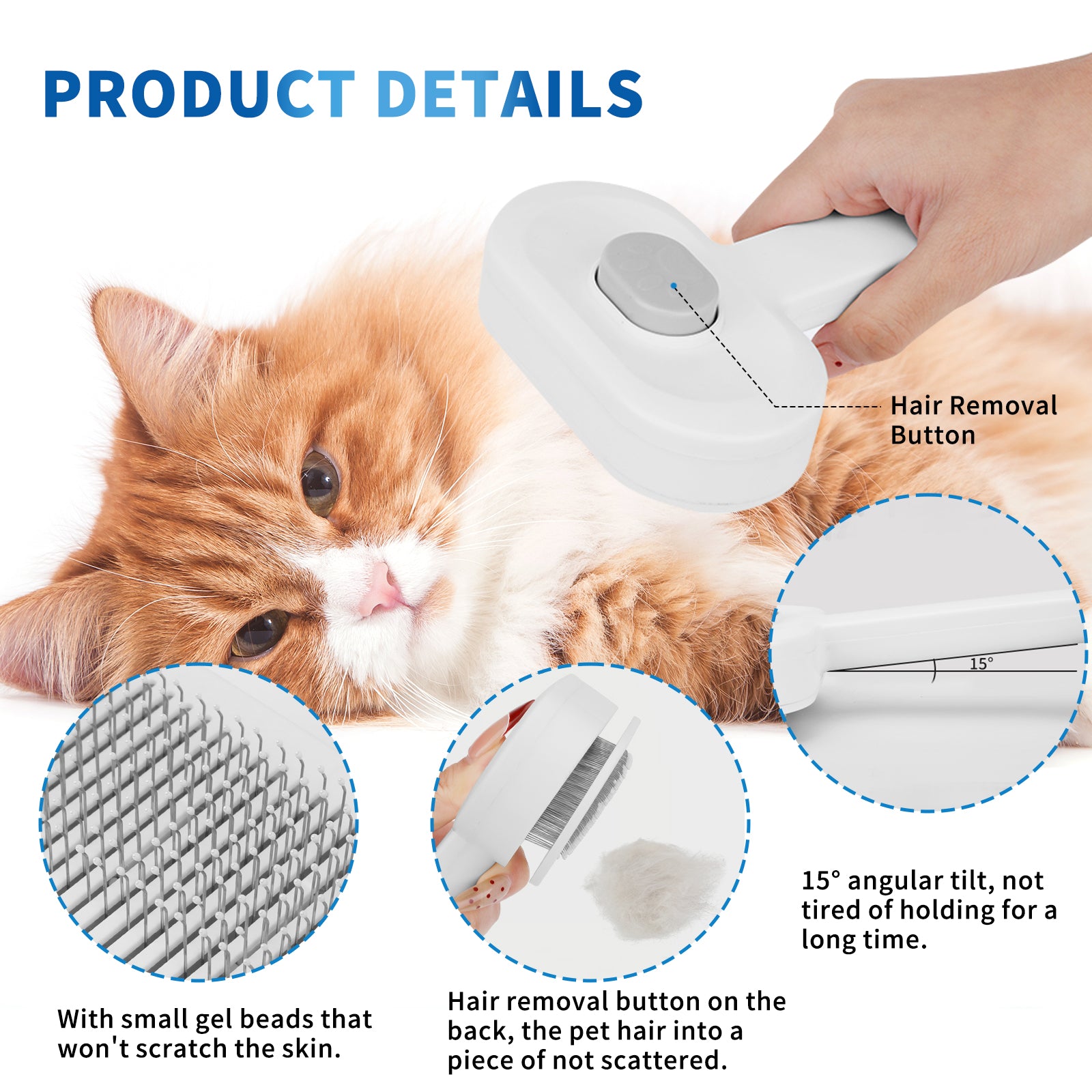 Efficient Universal Pet Hair Removal Comb, Gently Smoothing Out The Tangled Hair Of Your Beloved Pet, Carefully Caring For Every Gentle Touch - 5 - CJ