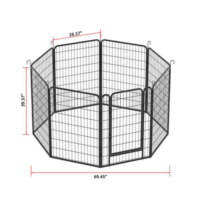 8 Pieces Of Heavy - duty Metal Game Fence - 5 - CJ