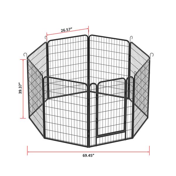 8 Pieces Of Heavy - duty Metal Game Fence - 5 - CJ