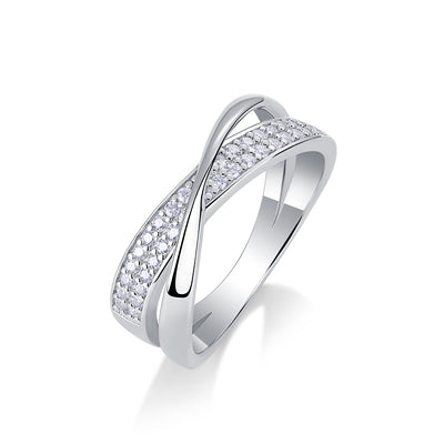 1Wrap Around The Diamond Ring Luxury Fashion Set Moissanite Silver Ring Prohibit TikTok sales - 5 - CJ