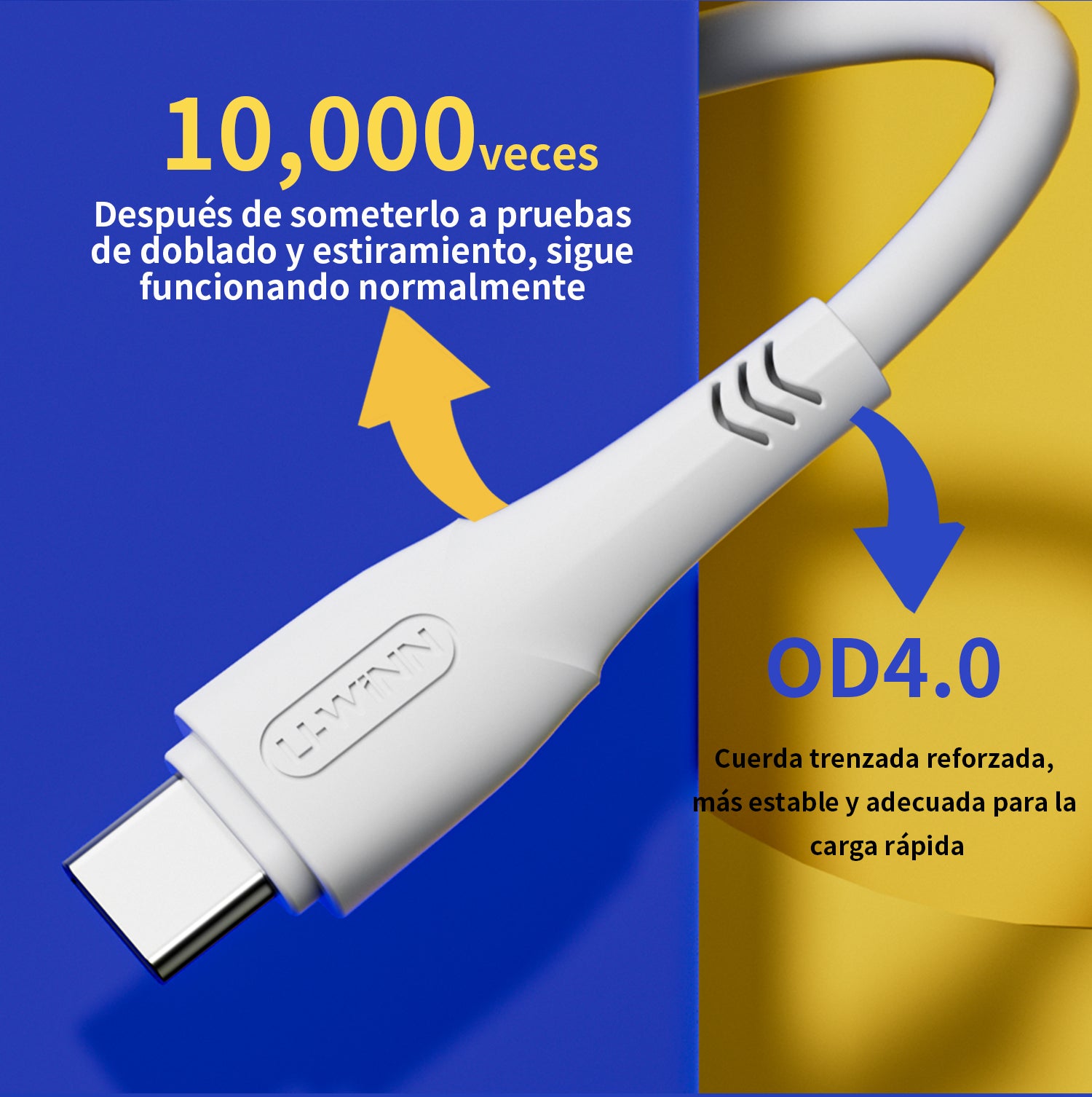 L01 USB - C Cable 2.4A 1M White USB 3.0 UWINN - 5 - CJ