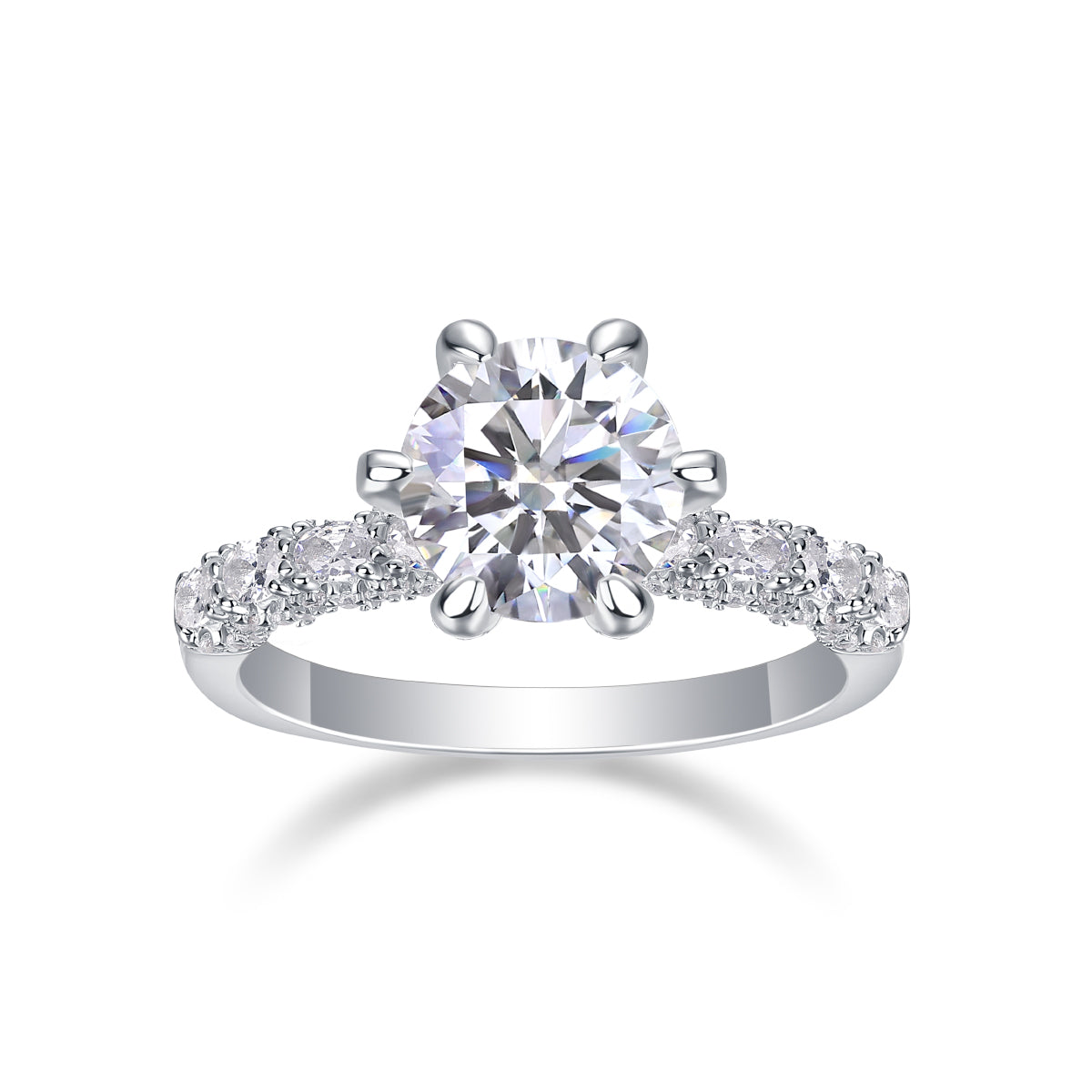 1Lady Luck Diamond Ring Luxury Fashion Set Moissanite Silver Ring Prohibit Tk Sales - 5 - CJ
