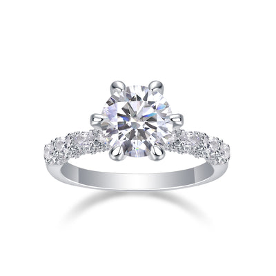 1Lady Luck Diamond Ring Luxury Fashion Set Moissanite Silver Ring Prohibit Tk Sales - 5 - CJ