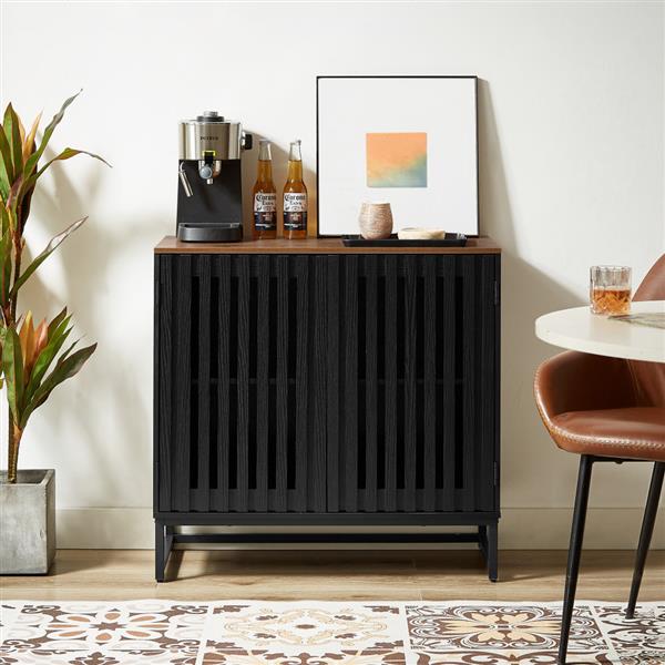 Cabinet With Flat Noodles Grating Stripe Door - 5 - CJ