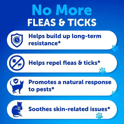 Flea Treatment For Cats Natural Flea And Tick Prevention Supplement For Cats Kittens Chewable Daily Oral Pills With Vitamins 135 Soft Chews Skin & Coat Dental Treats Digestion - 5 - CJ