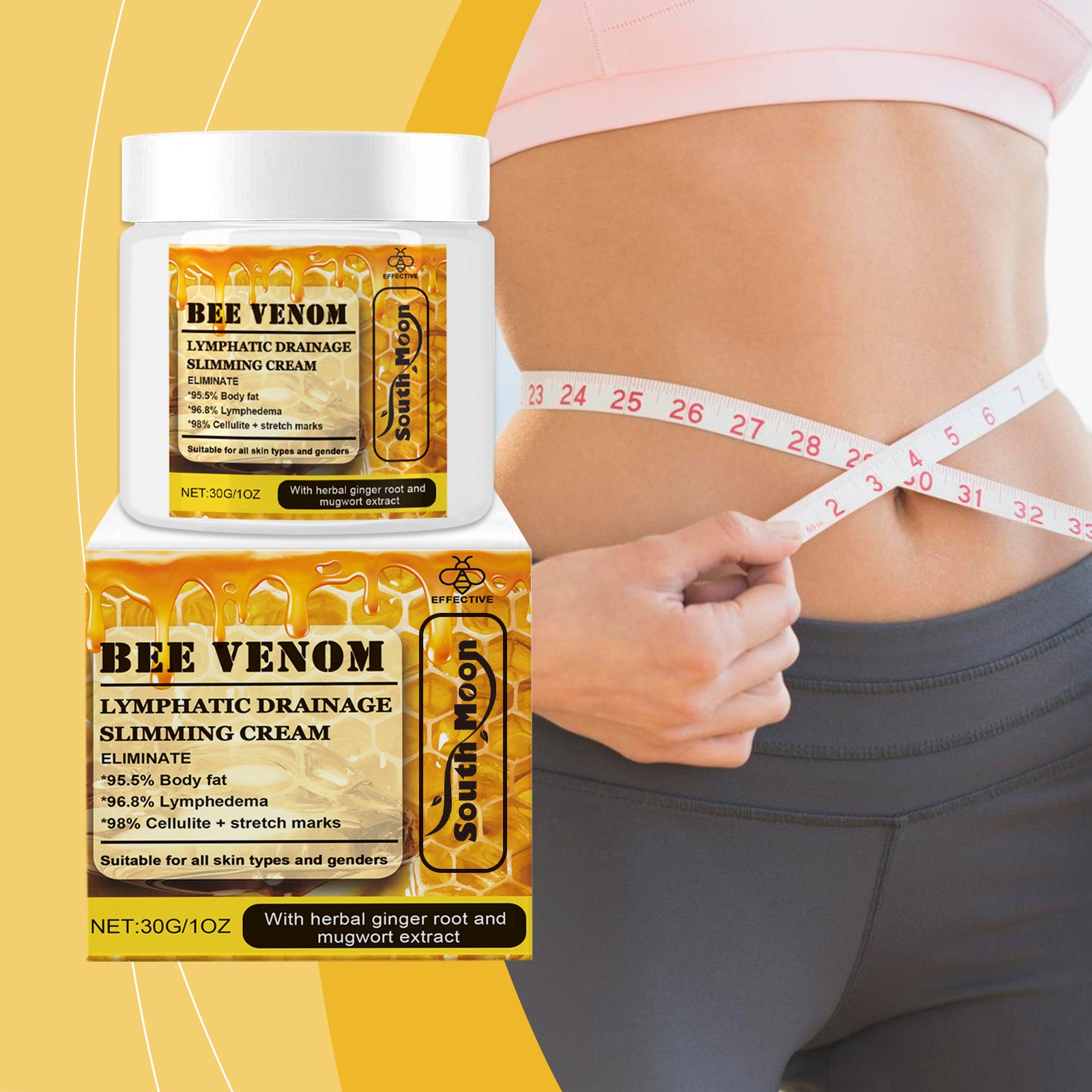 South Moon Bee Venom Body Care Cream, Herbal Essence Gentle Care Moisturizing Body Skin Care Cream - 5 - CJ