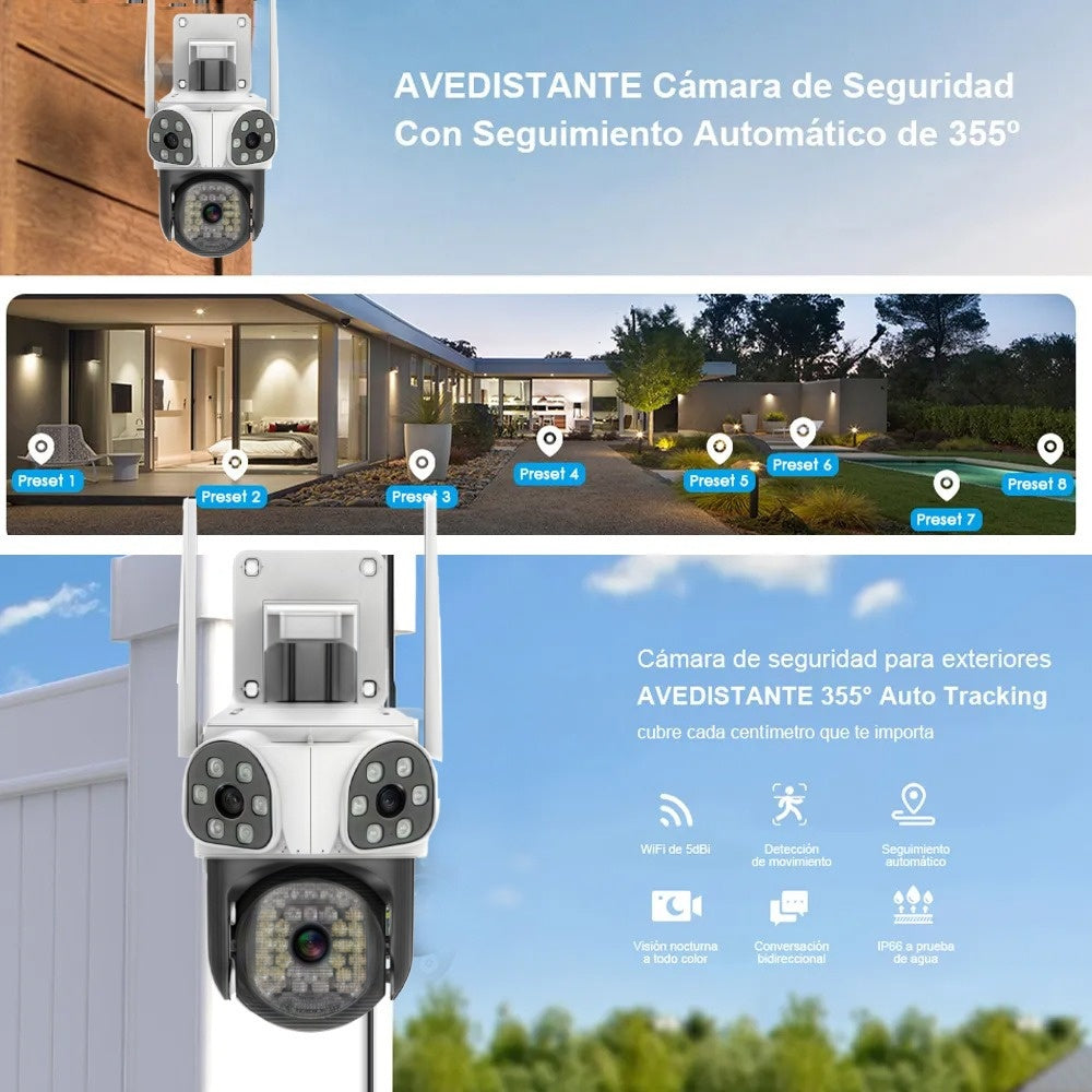 Hardline Security Cameras Dual Lens 2 - in - 1 Lenses - White - 5 - CJ