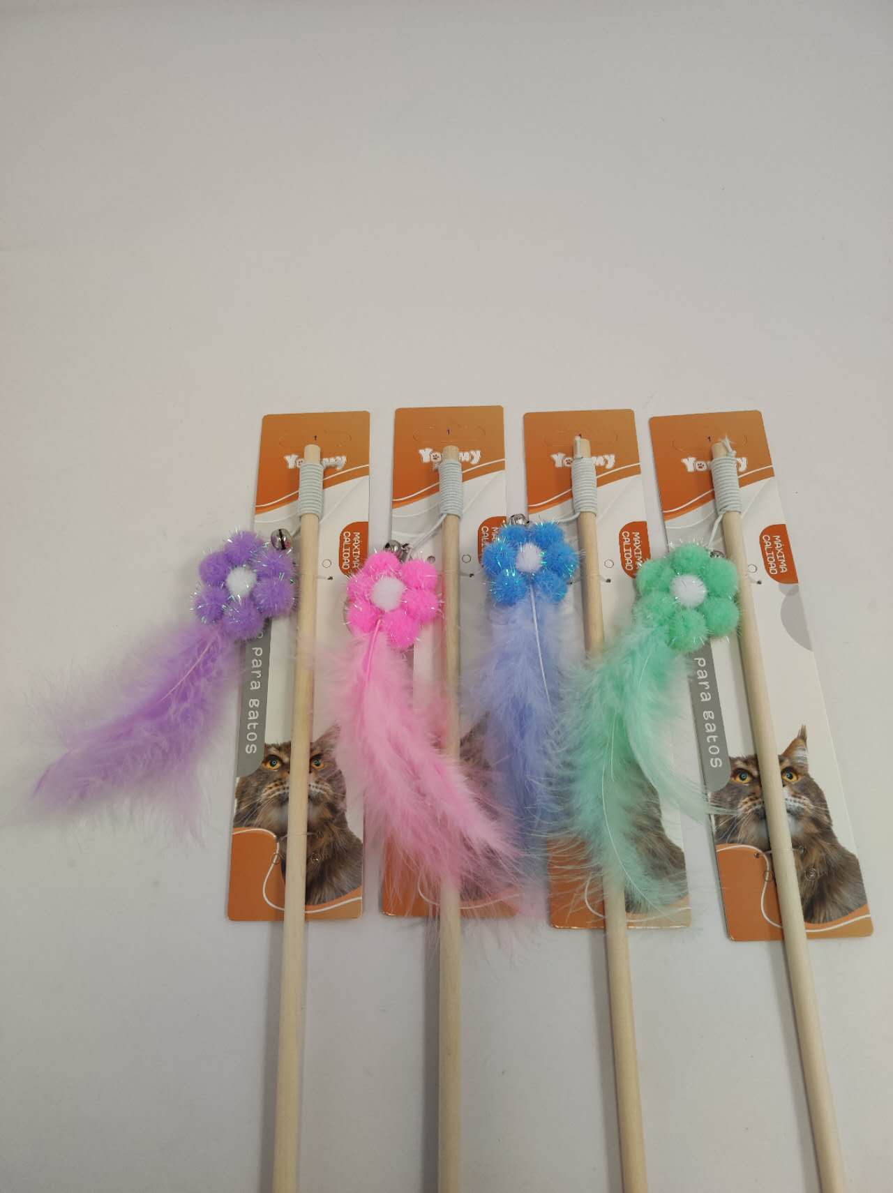 Wooden Pole Small Flower, Cat Teasing Stick - 5 - CJ