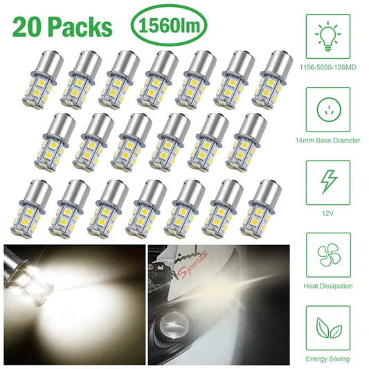 20Pcs 12V Car Light Bulbs 4500K 14MM Aluminum Alloy Turn Signal Light - 5 - CJ