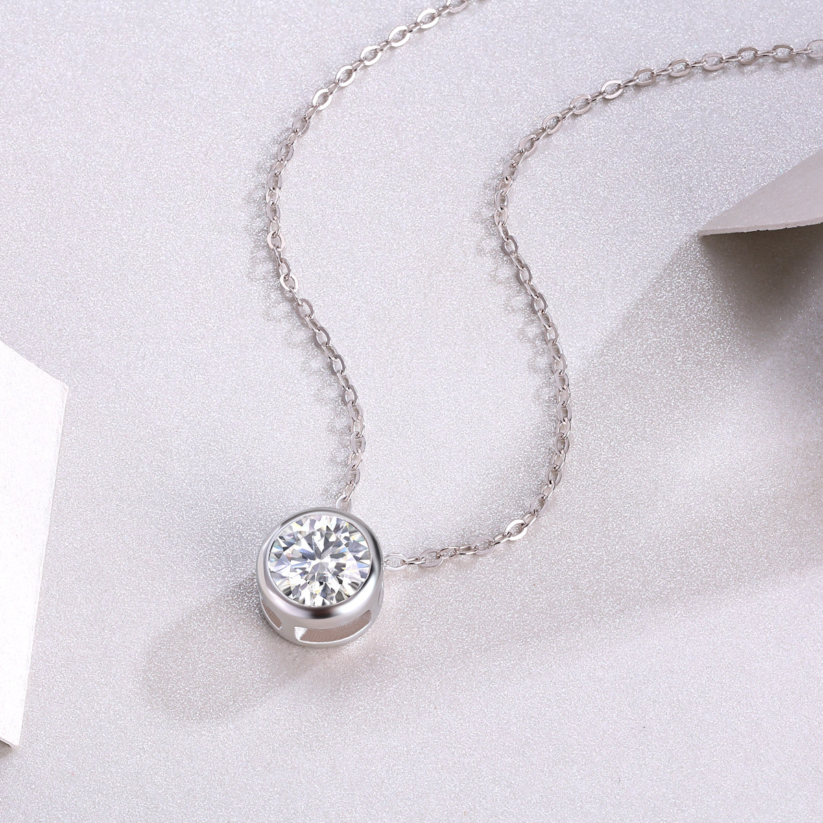 1Purity - A Fashionable And Luxurious Diamond Jewelry Pendant Set With 1 - carat Moissan Diamond S925 Sterling Silver Prohibit TikTok sales - 5 - cj
