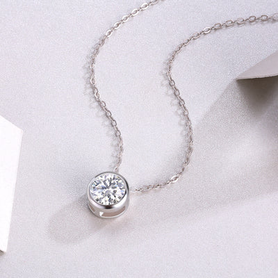1Purity - A Fashionable And Luxurious Diamond Jewelry Pendant Set With 1 - carat Moissan Diamond S925 Sterling Silver Prohibit TikTok sales - 5 - cj