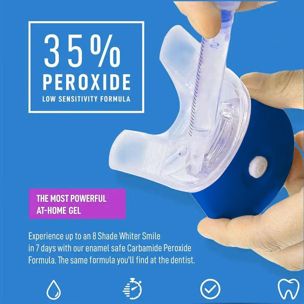 Teeth Profession Kit - 5X LED Light Tooth With 3pcs Pens,1 Desensitization Pen,1 Mouth Trays Restores Your White Smile,pefect Gift For Girlfriend