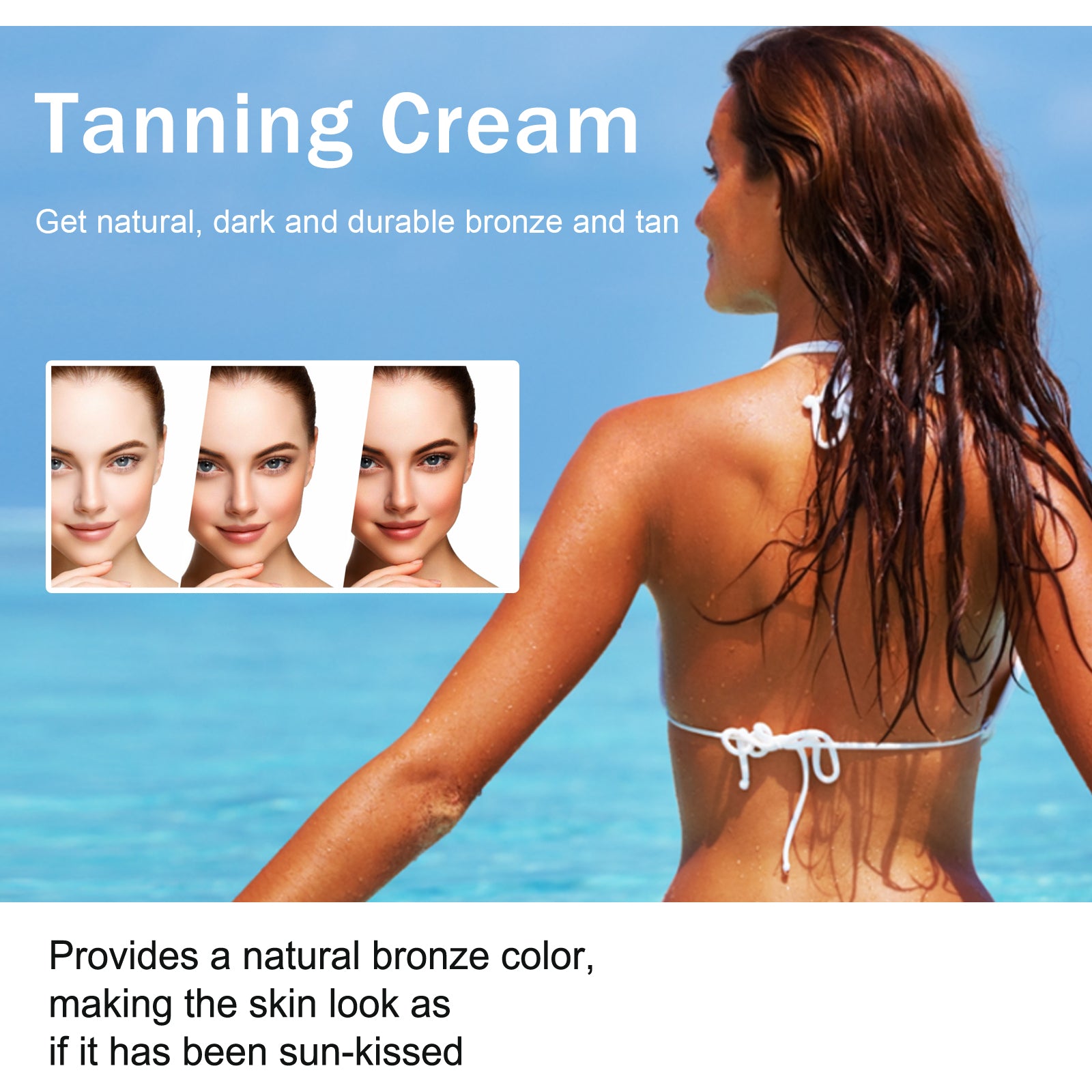 EELHOE Tanning Cream, Outdoor Beach Tanning Helps Tan Wheat Tan Moisturizes Skin And Helps Tan Skin - 5 - CJ