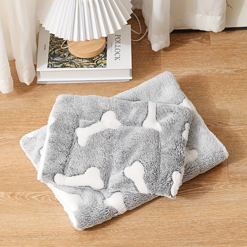 Self - Warming Cat Bed Mat Washable Dog Bed Crate Mat Soft Pet Sleeping Mat For Dogs And Cats Reversible Fleece Dog Crate Kennel Pad Cat Pet Bed - 5 - CJ
