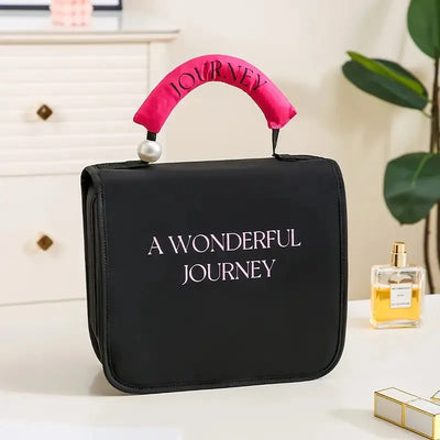 Women'S Pearl Portable Cosmetic Bag, Business Travel Hook Cosmetic Bag, Cosmetic Bag Large Capacity, Toilet Bag With Hook, Suitable For Toiletries, Cosmetics, Brushes And Other Items - 5 - CJ
