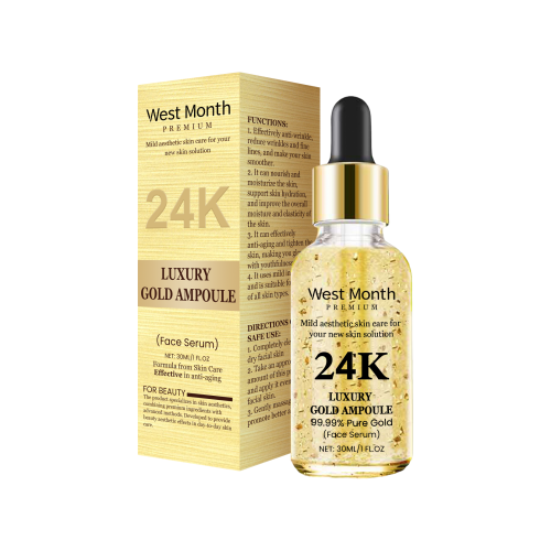West&Month 24k Gold Skin Care Essence, Hyaluronic Acid Essence Gently Nourishes And Moisturizes Facial Skin - 5 - CJ