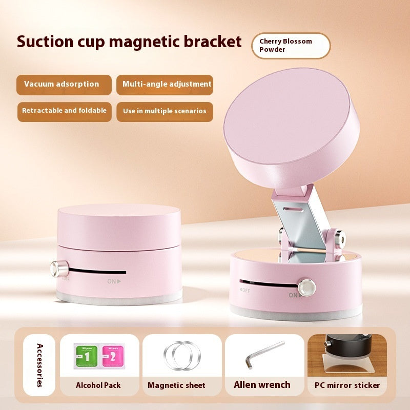 Foldable Magnetic Vacuum Car Phone Holder Foldable Suction Cup With Suction Cup Hands - Free Navigation For Smart Phone - 0 - CJ