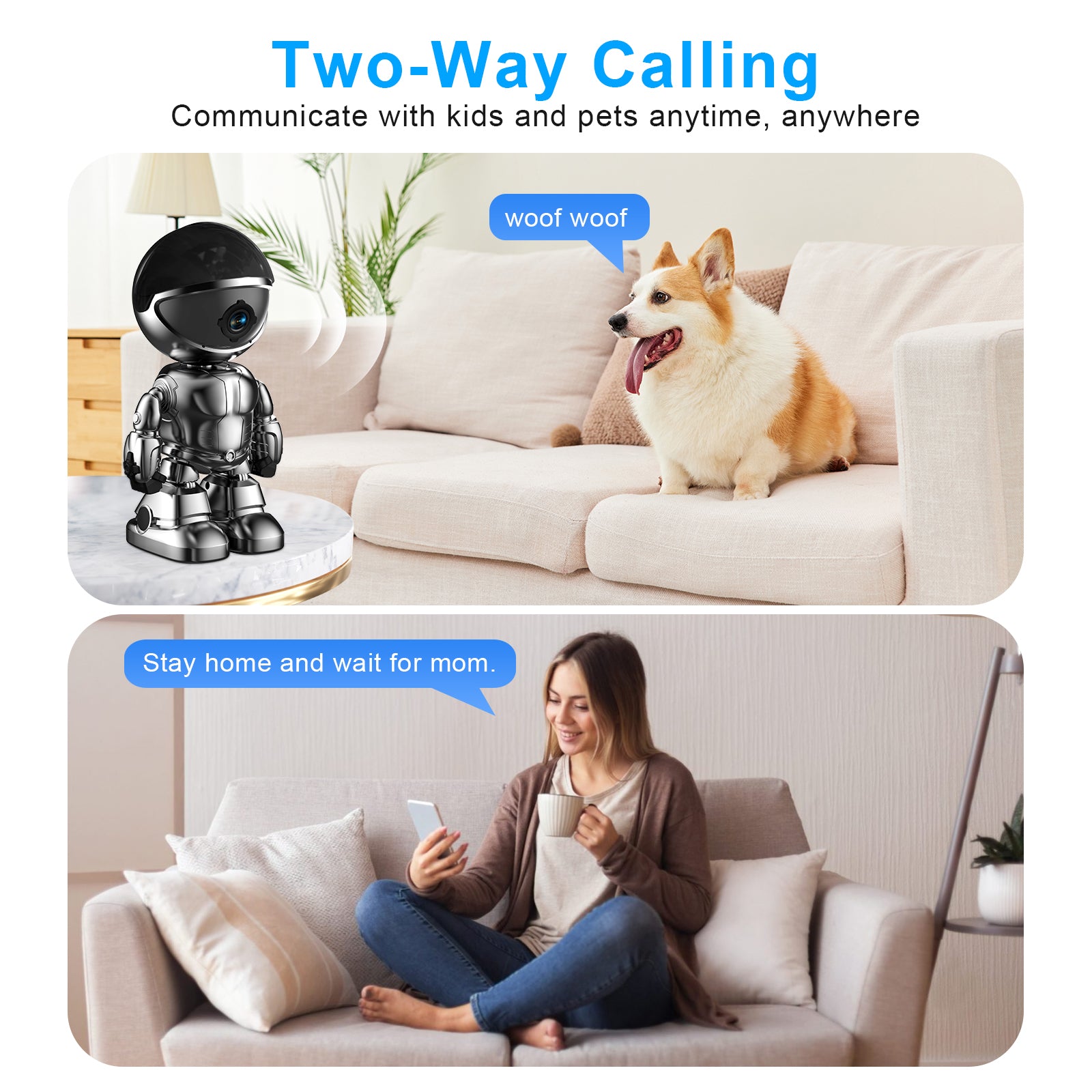 Smart Robot Camera 3MP IP Camera WIFI Robert Network CCTV HD Baby Monitor Remote Control Home Security Camera - 5 - CJ