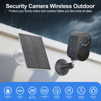 3MP Low Power Wireless Solar Panel IP Camera PIR WiFi Rechargeable Battery Security Outdoor Camera - 5 - CJ