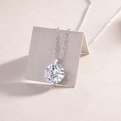 1Time Lasts - A Fashionable And Luxurious Diamond Jewelry Pendant Set With 2 - carat, 3 - carat And 5 - carat Moissan Diamonds, S925 Sterling Silver And Platinum Plating Prohibit TikTok sales - 5 - cj
