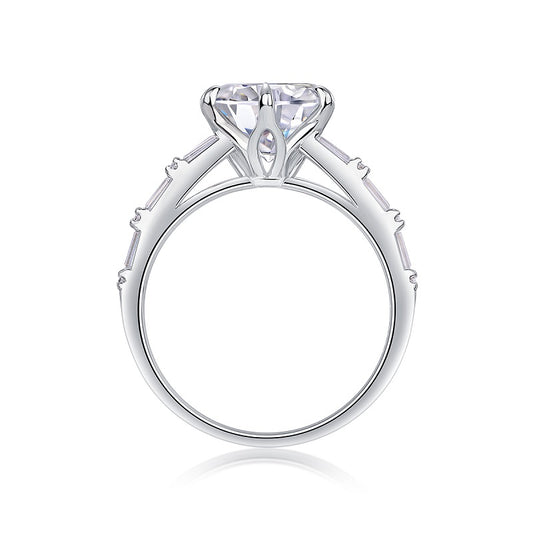 1Vanilla - A Fashionable And Luxurious Jewelry Piece Set With 3 - carat Moissanite S925 Sterling Silver And Platinum - plated Diamond Prohibit TikTok sales - 5 - CJ