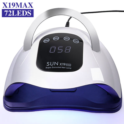 UV LED Nail Lamp, Nail Dryer For Gel Polish With 72Pcs - 81Pcs Lamp Beads And Automatic Sensor 4 Timer Setting Professional Nail Art Tools - 5 - CJ