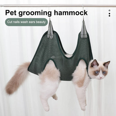 Pet Grooming Hammock Harness For Cats And Dogs, Cat Grooming Sling For Trimming Nail And Ear Care, Pet Hammock Restraint Bag - 5 - CJ