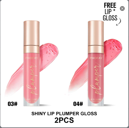 PHOFAY Shiny Lip Plumper Gloss - 4 - CJ - Set2 - CJKH210822010JQ