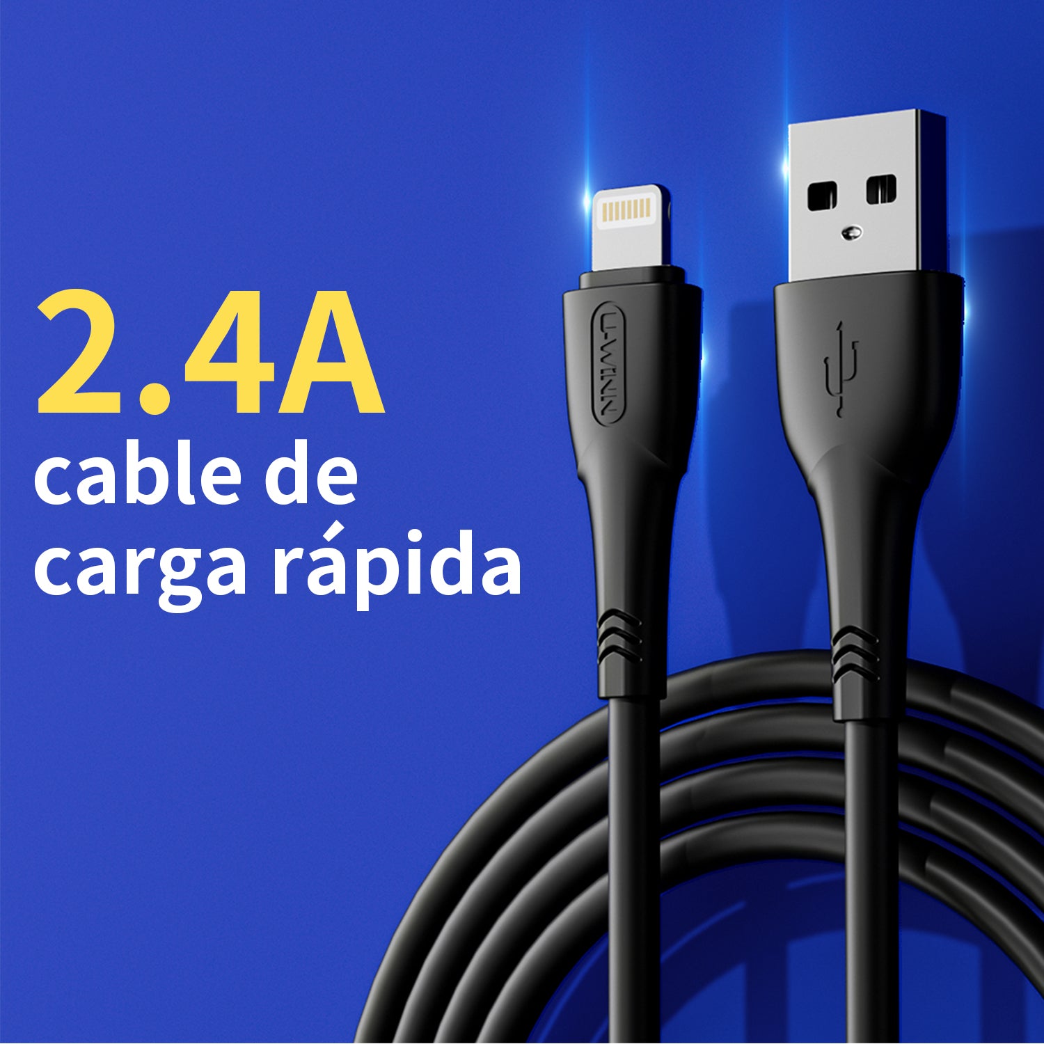 L01 Lightning Cable 2.4A 1M Black USB 3.0 UWINN - 5 - CJ