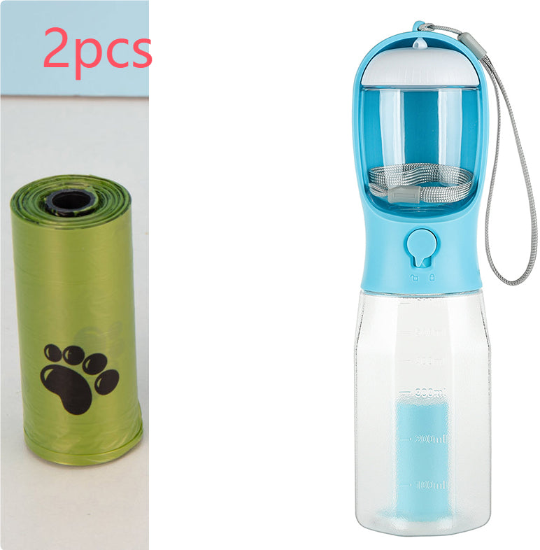 Portable Cat Dog Water Bottle Food Feeder Drinker Poop Dispenser 3 In 1 Leak - proof Multifunctional Dog Water Bottle Pet Products - 0 - CJ